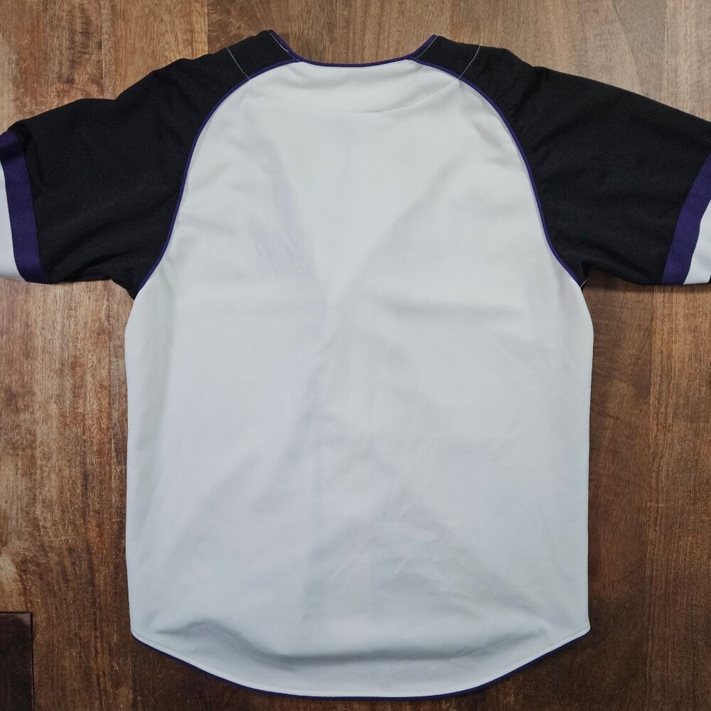 True Fan Arizona Diamondbacks Jersey Medium Purple White MLB Baseball Genuine - Picture 7 of 9